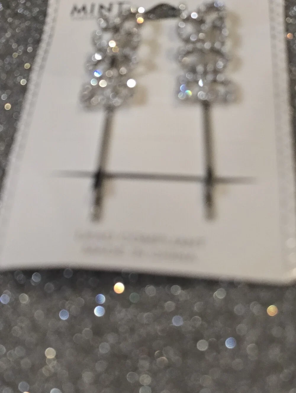 Mint Collection 'BOSS' Crystal Hair Pin Set